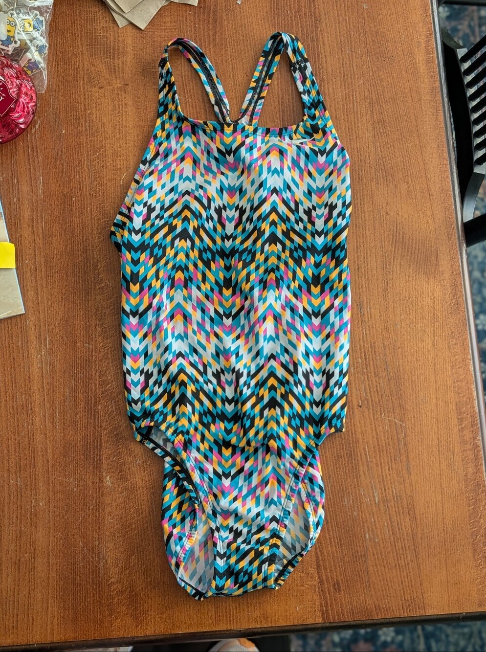 Nike Geometric Racer back One Piece Swimsuit
